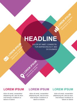 Vektör tasarım şablonu iş infographics, broşür, flye için