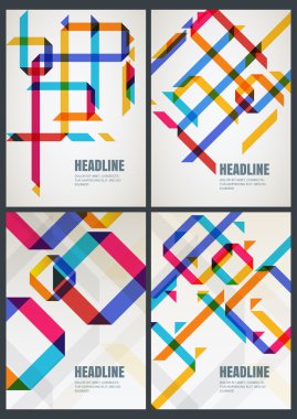 Set of abstract vector background design template. Concept for b