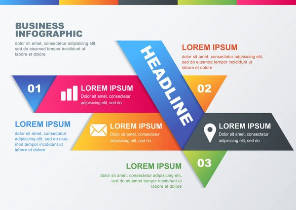 Vector business infographic design template. Concept for brochur — Archivo Imágenes Vectoriales