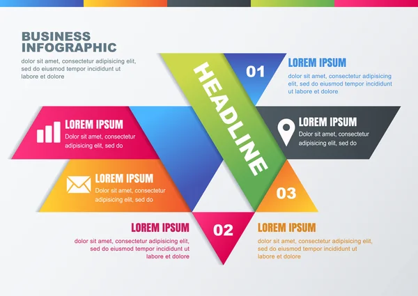 Diseño de infografía negocio vector. Plantilla de brochure, flyer — Archivo Imágenes Vectoriales