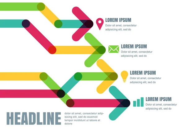 Vectores business infografía plantilla con multicolor transparente — Archivo Imágenes Vectoriales