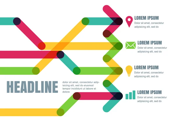 Vektor Geschäft Infographik Vorlage mit mehrfarbigen transparent — Stockvektor