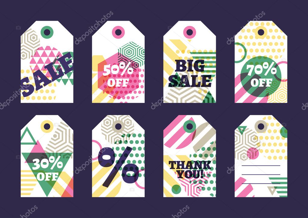 Abstract Gift Price Tag Template Vector Download
