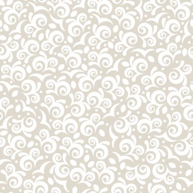 Vector seamless vintage floral pattern. Pastel beige colors abst