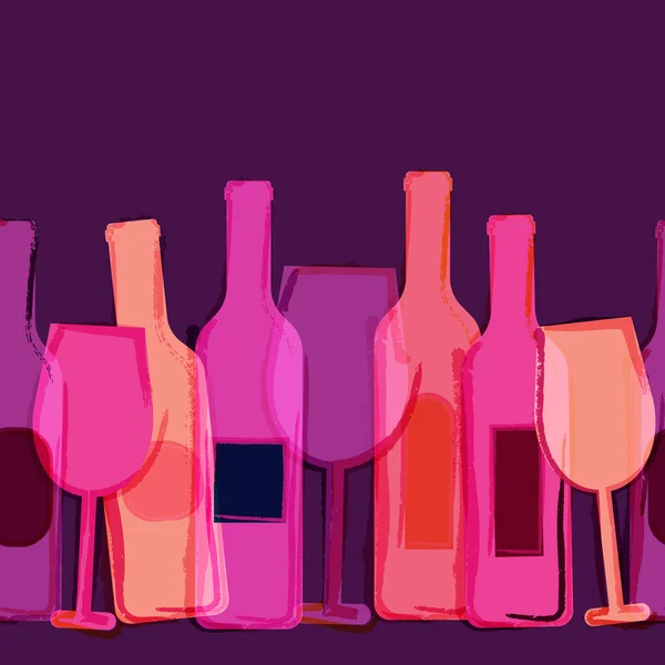 Absztrakt akvarell varratmentes háttérben, piros, rózsaszín, lila, bor — Stock Vector