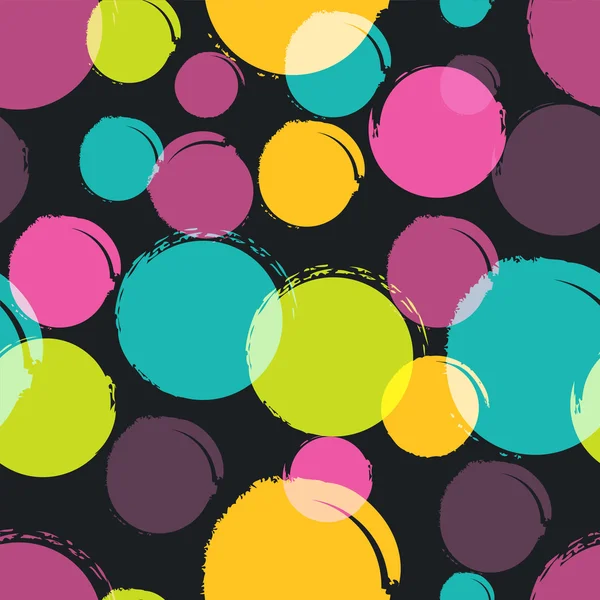 Seamless vector colorful pattern with watercolor blots, stains, - Stok Vektor