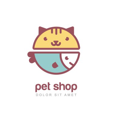 Düz stil vektör çizim renkli kedi komik namlu bir
