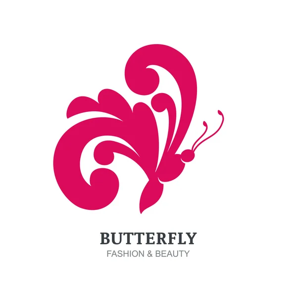 Vector illustration de décoration silhouette papillon. — Image vectorielle