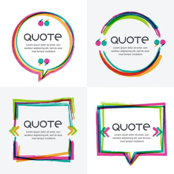 Vector set of quote forms template.