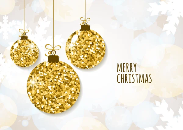 Wektor Boże Narodzenie czy nowy rok szablon karty z pozdrowieniami z złoty — Wektor stockowy