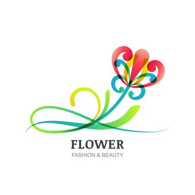 Vektör çizim renkli egzotik çiçek.