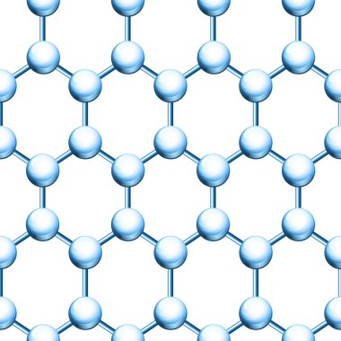 Abstract molecular structure seamless vector pattern.