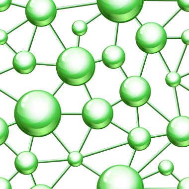 Abstract molecular structure seamless vector pattern. 