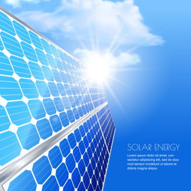 Alternative renewable solar energy and environmental concept. 