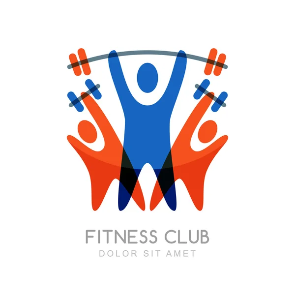 Vector logo design template for fitness or bodybuilding. — Stock Vector