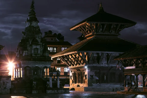 Půlnoc v Bhaktapuru Stock Fotografie