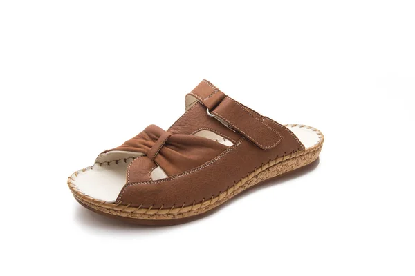 Zapatos Plataforma Color Beige Mujer Aislados Sobre Fondo