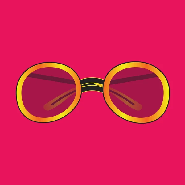 ピンクの背景の黄金ファッショナブルな女性のサングラス — ストックベクタ