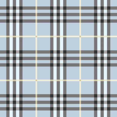 Seamless modern and trendy light blue plaid pattern clipart