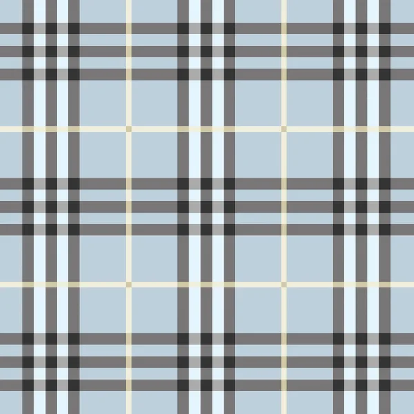 Seamless modern and trendy light blue plaid pattern — Stock Vector