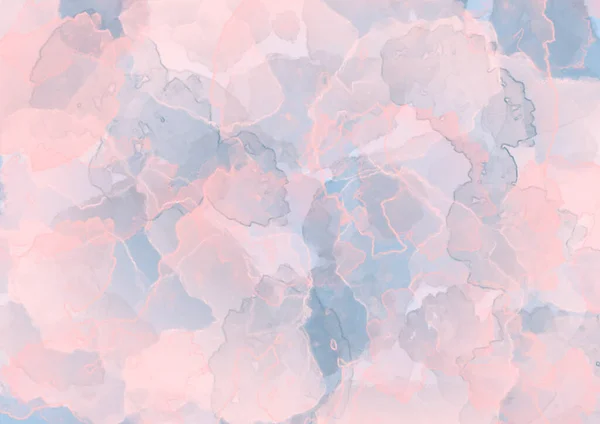 Abstract watercolor grunge background in pastel color. Illustration of paint drips in pink and blue — Stock Photo, Image