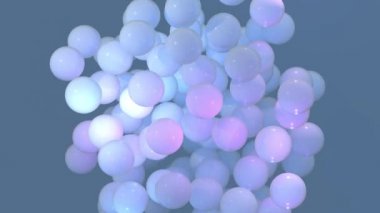 Gelecekteki 3d parçacıklarının soyut animasyonu