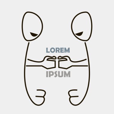 satırı insanlar logo vektör şablonu