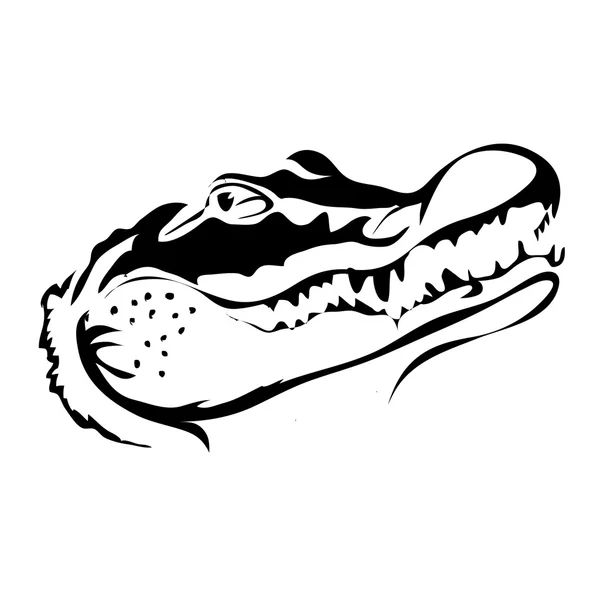 Outline crocodile vector image. Can be use for logo — Stock Vector