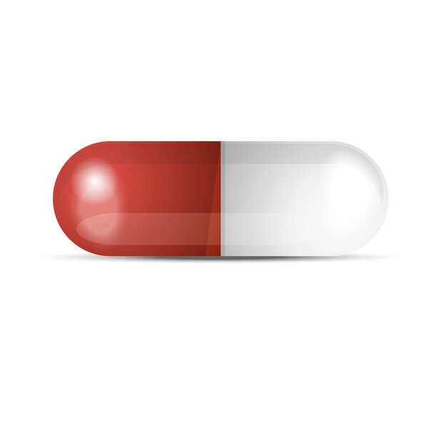 Векторное изображение белых и красных таблеток
