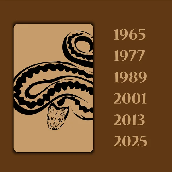 Jahr Tier Schlange Vektor Bild — Stockvektor