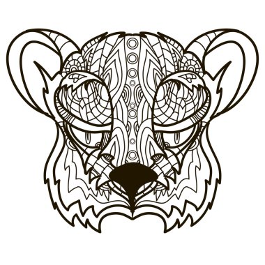 Çizgi vektör görüntü Sanat Terapisi wombat ile için.