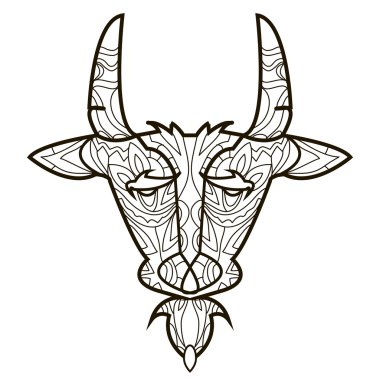 Keçi ile Sanat Terapisi için çizgi vektör görüntü