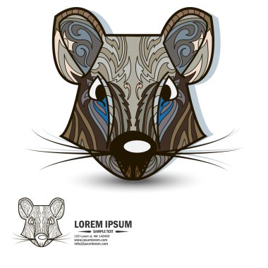 Yaratıcı çok renkli ve siyah-beyaz logo ve tasarım öğeleri