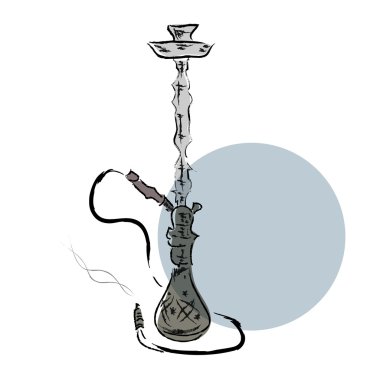 El çizmek kroki nargile vektör çizim