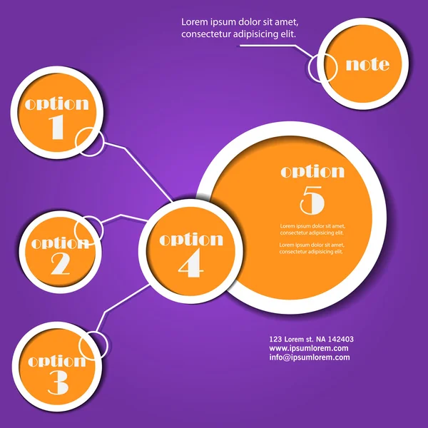 Zarif tasarım şablonu web sitesi ve infographics depo için yuvarlak