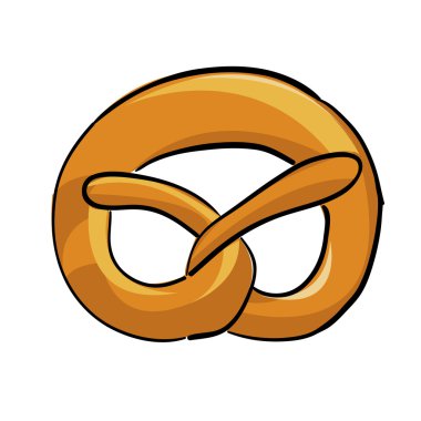 Tuzlu kraker vektör çizim karikatür el çekilmiş