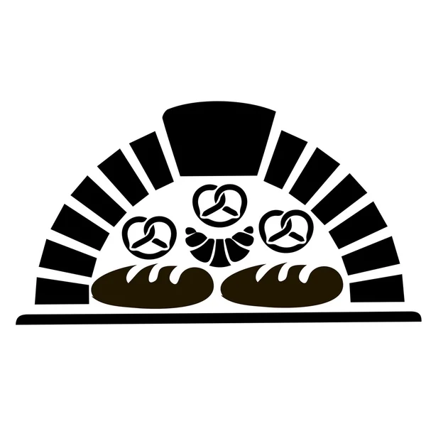 Περίγραμμα σπίτι Αρτοποιία νωπών λογότυπο διανυσματικά εικονογράφηση — Διανυσματικό Αρχείο