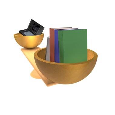 kitap ve playstation bir ölçekte