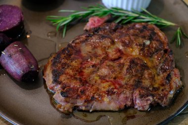 Kuru bifteğin üst manzarası