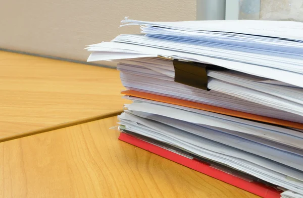 Pile of documents on the office desk — Stock Photo, Image