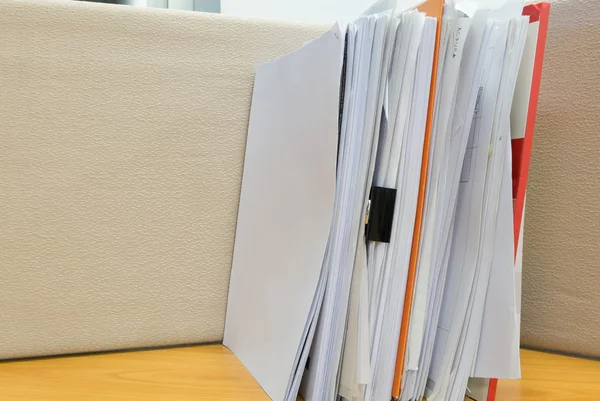 Pile of documents on the office desk — Stock Photo, Image