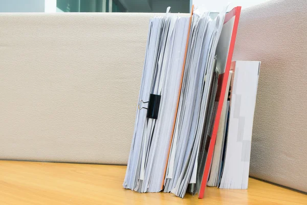 Pile of documents on the office desk — Stock Photo, Image