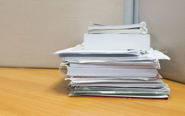 Pile of documents on the office desk — Stock Photo, Image