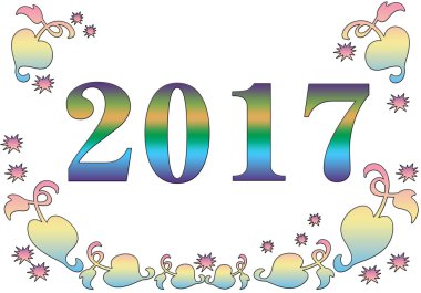 Yeni yıl 2017 için arka plan.