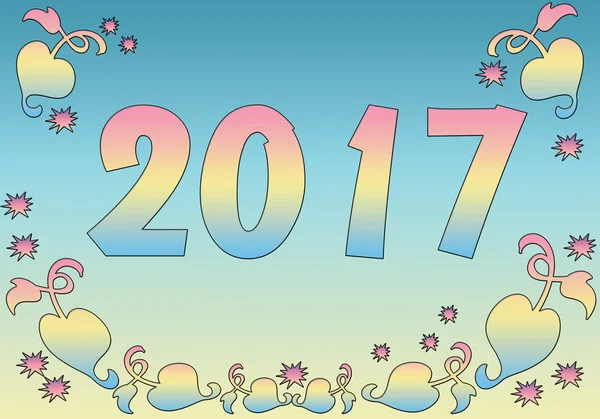 Yeni yıl 2017 için arka plan.