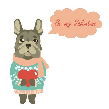 Sevimli köpek Sevgililer günü olmak istiyor