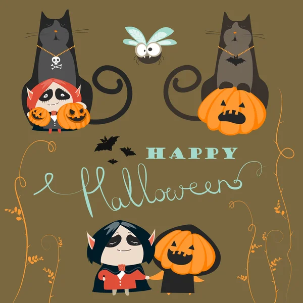 Halloween tekens pictogrammenset — Stockvector