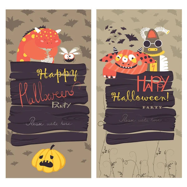 Set de banners de Halloween — Archivo Imágenes Vectoriales