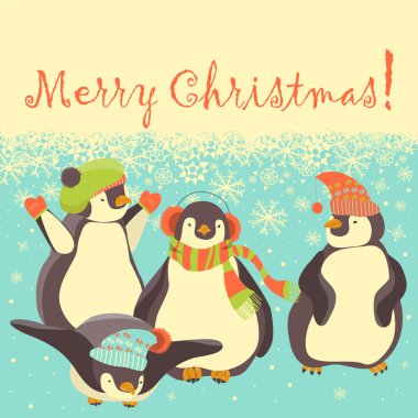 Komik penguen arkadaş Noel Kutlamaları