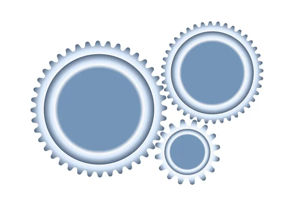 Set Gears White Background Vector Image — Archivo Imágenes Vectoriales